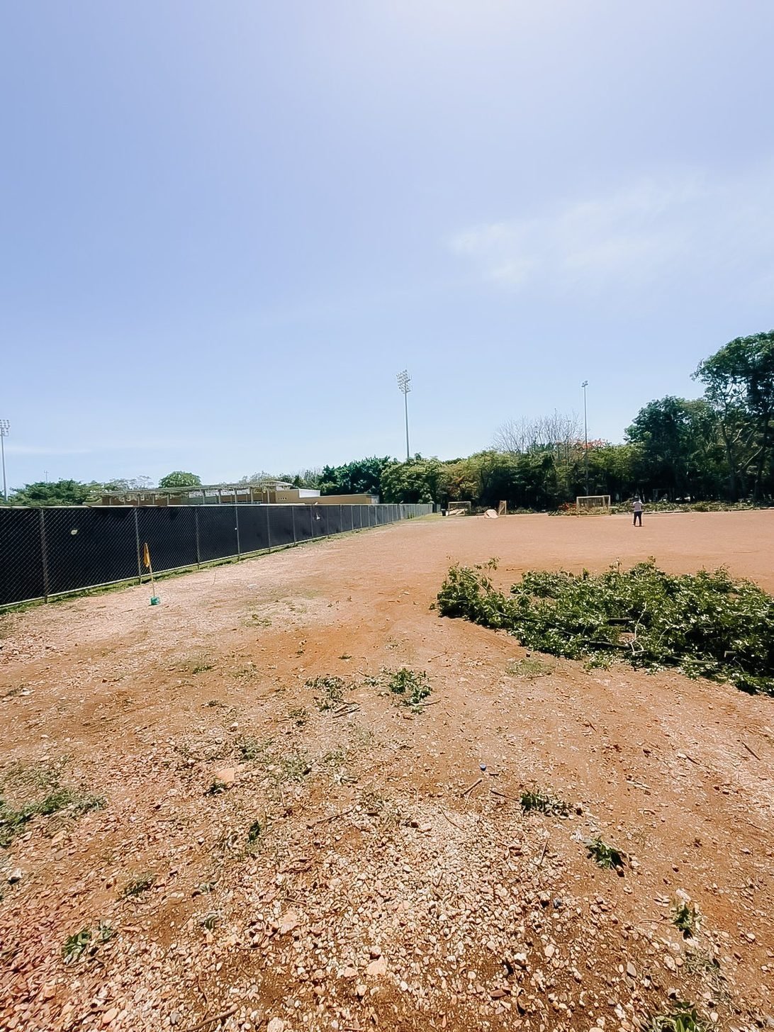 La cancha desde el aire · antes